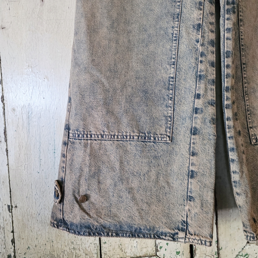 NWT Free People Curvy Outlaw sz S Wideleg Jeans In Memphis Mud - Picture 8 of 14